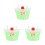 3Pièces Panier Enfant Vert Durable Design 6