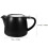2Pcs Ceramic Tea Pot with Lid and Handle, Black Heat Resistant Teaware 9