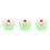 3Pièces Panier Enfant Vert Durable Design 8