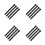 16Pcs Expert Design Black PVC Skate Binding Straps for Roller Skates 5