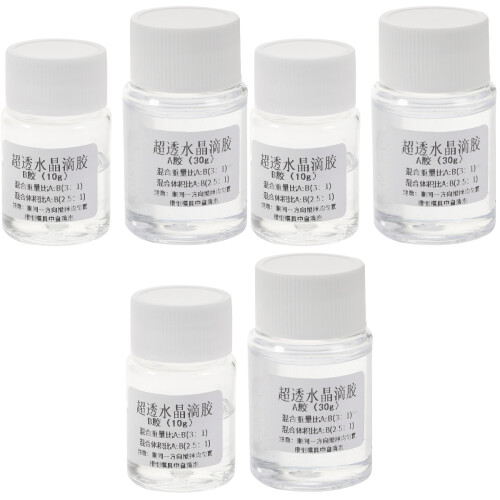 6Sets Transparent Two Part Epoxy Resin Glue 3:1 Ab for DIY Use 1