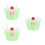 3Pièces Panier Enfant Vert Durable Design 9
