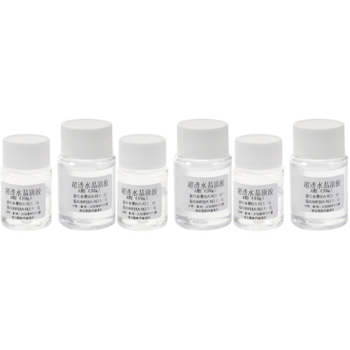 6Sets Transparent Two Part Epoxy Resin Glue 3:1 Ab for DIY Use 2