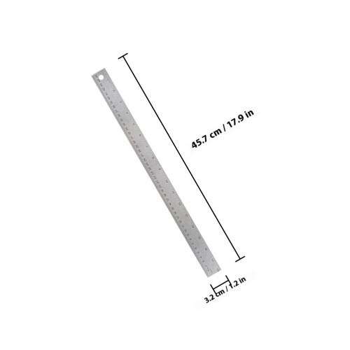 3Pcs Multi-Function Cork Backing Rulers Strong Stainless Steel Silver 1