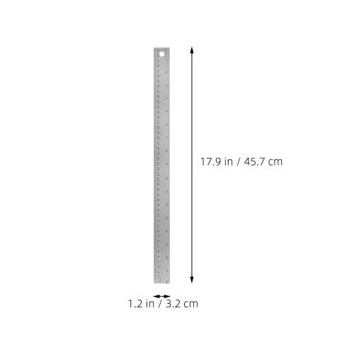 3Pcs Multi-Function Cork Backing Rulers Strong Stainless Steel Silver 2