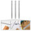 3Pcs Multi-Function Cork Backing Rulers Strong Stainless Steel Silver 7