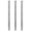 3Pcs Multi-Function Cork Backing Rulers Strong Stainless Steel Silver 10