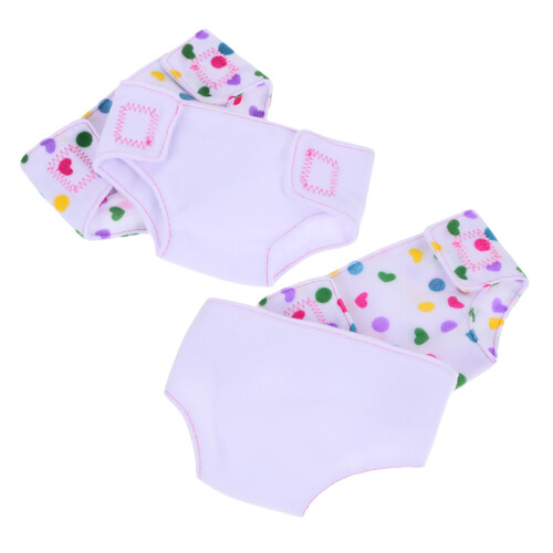 12Pièces Couches Réutilisables Tissus Multicolores Jouet Enfant 2