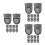 30Sets Small Iron Purse Clasp Lock Kit for DIY Bag Projects 7