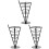 3Pcs Black Iron Snack Tray Cone Rack Stylish Snack Holder for Snacks 2