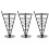 3Pcs Black Iron Snack Tray Cone Rack Stylish Snack Holder for Snacks 4