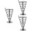 3Pcs Black Iron Snack Tray Cone Rack Stylish Snack Holder for Snacks 6