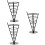 3Pcs Black Iron Snack Tray Cone Rack Stylish Snack Holder for Snacks 7