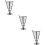 3Pcs Black Iron Snack Tray Cone Rack Stylish Snack Holder for Snacks 9