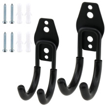 Garage Hooks Heavy Duty Wall Mount Utility Double Hooks with Screws for Garden Tools and Garage Storage