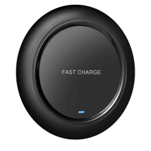 15W Fast Wireless Charger Pad for Samsung Galaxy S8 Plus, Qi Certified, Sleek Black Design