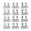 12 PCS Aluminum Alloy Sliding Window Locks AntiTheft Security for Patio Door RV AC 2