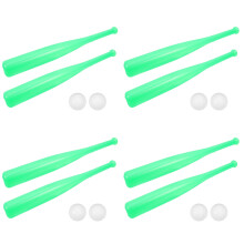 4Sets Sturdy Plastic Baseball Bat Ball Set for Kids Outdoor Activity