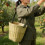 Bamboo Weaving Storage Basket with Shoulder Strap Multipurpose 7