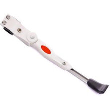 Adjustable Bike Kickstand White with Stable Side Support for Mountain and Road Bicycles