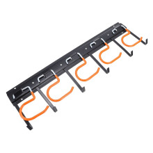 Heavy Duty Wall Mounted Tool Organizer Rack with Hooks for Garage, Shed and Garden Tools, NonSlip Grip