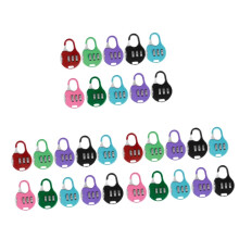 30 Pack Metal Combination Padlocks Set, Keyless Numeric Code Password Locks for Door Security, Random Colors