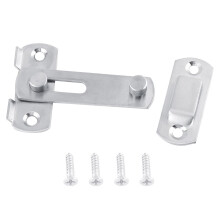 Stainless Steel Hasp Latch Lock for Sliding Door Cabinet Window, Durable Heavy Duty Design, Easy 4Screw Install