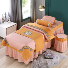 Microfiber Massage Table Sheet Set with Face Rest Cover, Fitted 185x70cm for Spa and Therapy