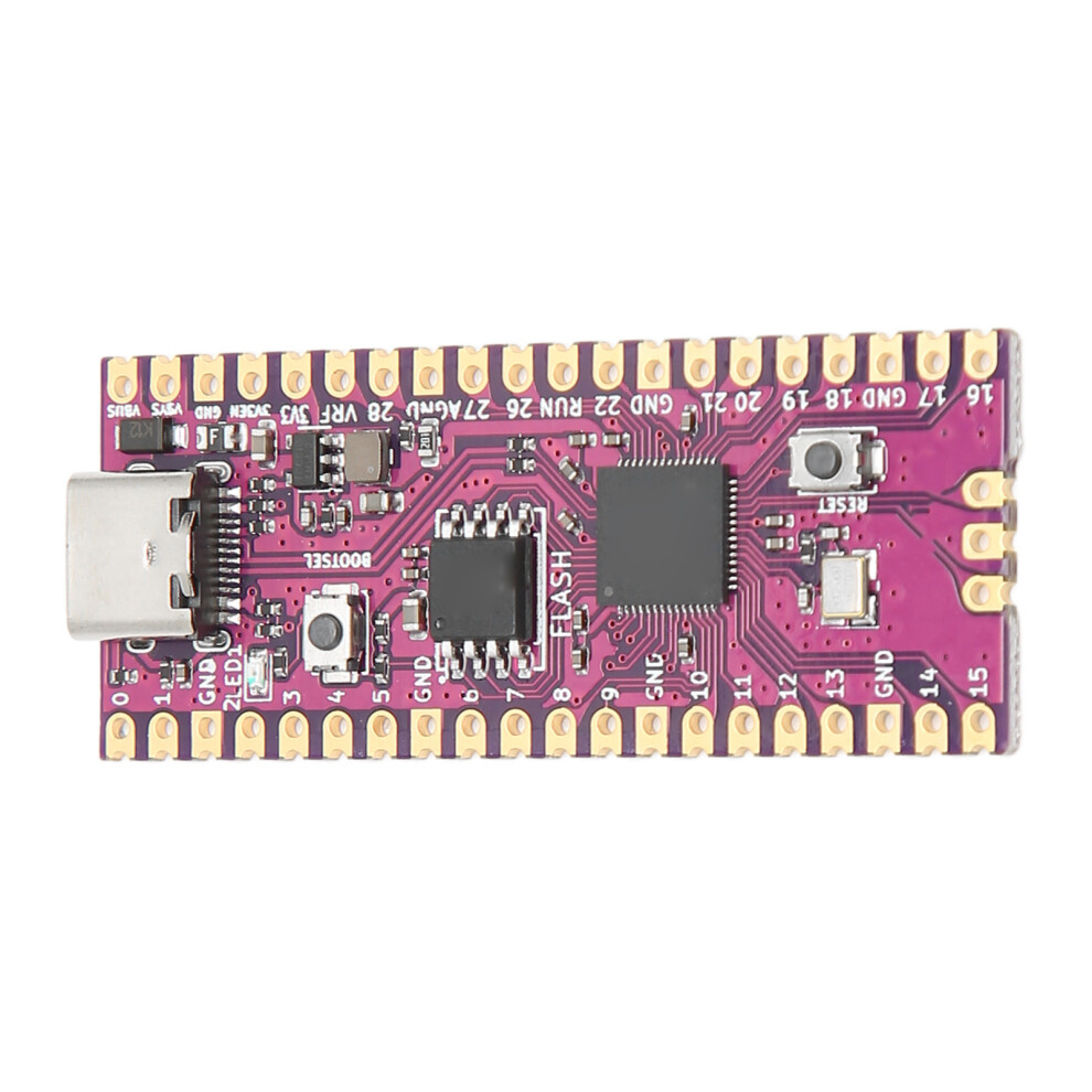 Rp2040 Pico Board Dual Core Arm Cortex M0+ 16Mb Flash 5.1X2.1cm Purple 9461389734442