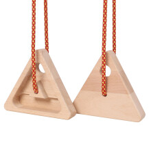 2 PCS Wooden Triangle Climbing Hangboard with Rope, Portable Fingerboard for Grip Strength Training