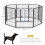 PawHut Parque para Mascota Negro 80 x 80 cm 3