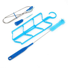 Hydration Bladder Cleaning Kit with 4 Brushes and Drying Rack for Hiking and Camping