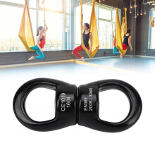 Stainless Steel Swing Swivel Hook 360 Rotatable Black for Climbing, Training