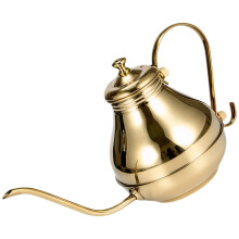 Gold Stainless Steel Pour Over Kettle 1 Liter – Precision Pour Control Gooseneck for Coffee Brewing