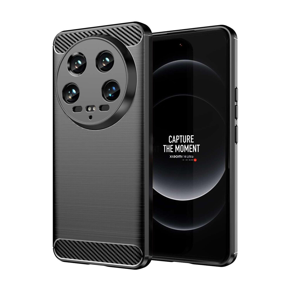 Case For Xiaomi 14 Ultra Tpu Shockproof Silicone Cover 360 Full Protection Antifingerprint Black 9169991620572