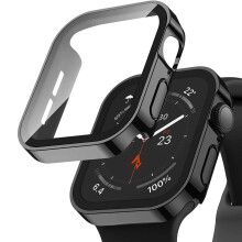 45mm Case with Waterproof Screen Protection, Sleek Black Cover for Apple Watch Series 7 8