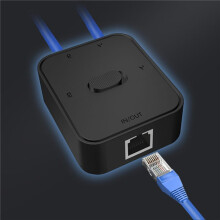 2X 2 Port Gigabit Network RJ45 Network Splitter Cable Extender 2 Way External Network Switcher Splitter