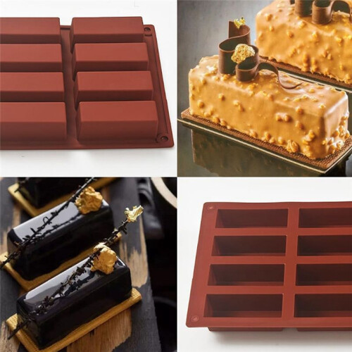 Chocolate Bar Mold Silicone Rectangular Mold Homemade Snack Chocolate Bar 12 Grid Butter Mold 2