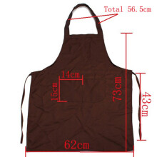 4X Plain Apron Front Pocket for Butchers Chefs Kitchen Cooking Baking Waiter - Brown