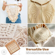 Macrame Board and Metal Adjustable Holder with T Pins Clips and Rulers Macrame Supplies Double Sided Grids Project Board