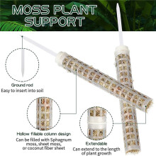 24 Pieces Moss Pole Coir Moss Pole Stick Stackable Plant Stakes Monstera Plant Support Plastic Sphagnum Moss Pole
