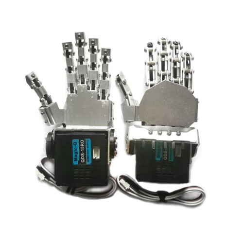 Robot Hand Five Fingers Metal Manipulator Arm Vänster Hand för Humanoid Robot DIY Kit 2
