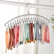 3 Stück Wäscheständer Aus Edelstahl mit 20 Clips, Winddichter Wäscheständer, Socken-Wäscheständer, Unterwäsche-Socken-Clips