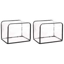 2X Toaster Oven Dust Cover Kitchen Appliance Cover Transparent Breakfast Machine Toaster Cover Foldable Dust Cover