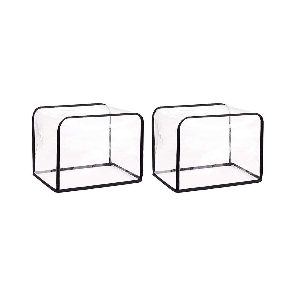 2X Toaster Oven Dust Cover Kitchen Appliance Cover Transparent Breakfast Machine Toaster Cover Foldable Dust Cover 6031253060330