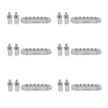 6X Pont de Selle à Rouleau ÉLectrique Argent Tune-O-Matic Pont de Guitare ÉLectrique Lp Fabriqué en CoréE