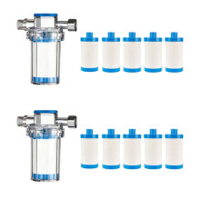 2X Lavatrice Scaldabagno Doccia Doccia Filtro Acqua Rubinetto Frontale Filtro Depuratore Acqua