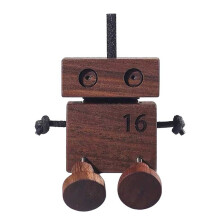 Skakande Trämansfigur, Skakande Fötter, Trädocka, Bil, Instrumentbräda, Dekoration med Aromaterapifunktion