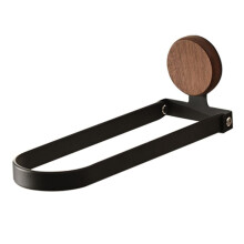 Porte-Serviettes Mural Pliable en Bois de Noyer pour Salle de Bain, en Forme de U, 24 X 8 X 8 cm