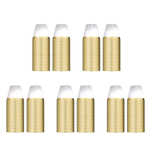 5X Goldene Plastikbecher 9 Unzen Einwegbecher Plastikweinglas Partybecher Transparenter Plastikbecher für Partys